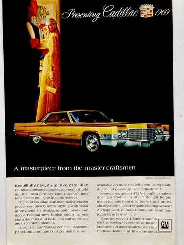 1969 cadillac print - cadillac, gold